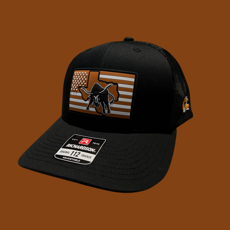 Richardson 112 Hometown Horns Black Performance Trucker Hat