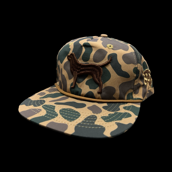 803 Lost Dog Oldscool Camo Relaxed Rope Flatbill Hat