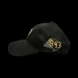 843 Richardson Black Duck Camo Performance PVC Patch Relaxed Trucker Hat