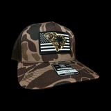 864 Richardson Brown Duck Camo VBW Performance PVC Patch Trucker