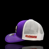 Richardson 112 Trucker Purple White Clemson Performance PVC Hat