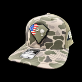 843 Richardson Marsh Duck Camo Betsy Ross Performance PVC Trucker