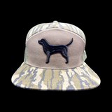 803 3D Lost Dog Bottomland 7 Panel Flat Bill Camo Hat