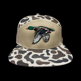 803 Lost Duck Balsa Oldscool Camo 7 Panel Flatbill Hat