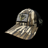 803 Richardson Bottomland Camo Performance PVC Patch Relaxed Trucker Hat