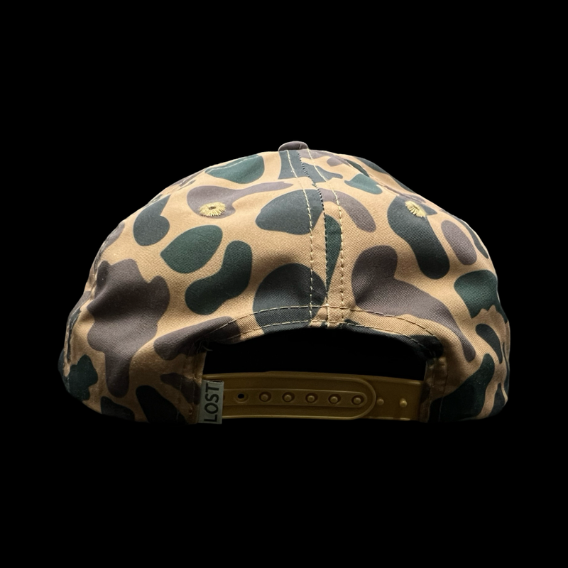 803 Lost Dog Oldscool Camo Relaxed Rope Flatbill Hat