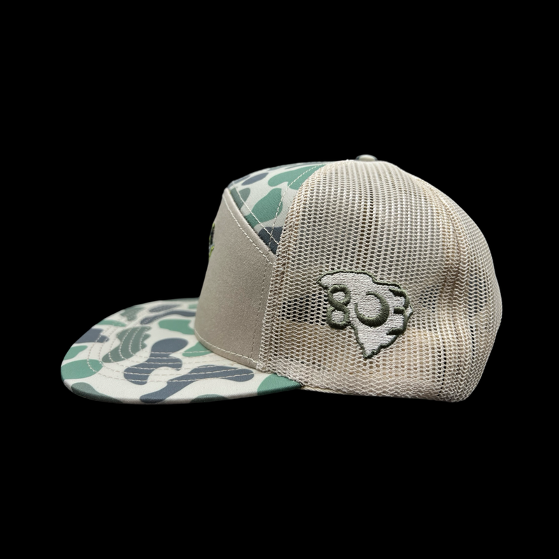 803 Lost Bass Oldscool Marsh 7 Panel Flatbill Hat