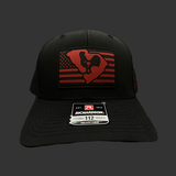 Richardson 112 Snap Hometown Rooster Black Performance Trucker Hat