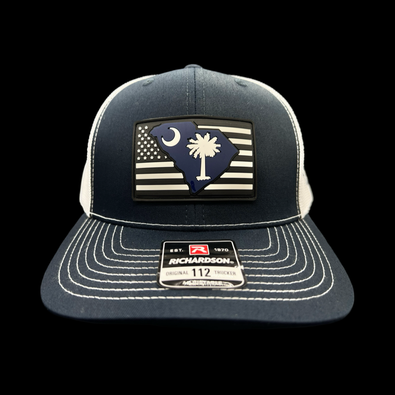 803 Richardson Performance PVC Navy White Trucker Hat