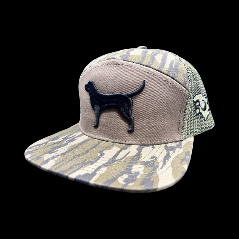 803 3D Lost Dog Bottomland 7 Panel Flat Bill Camo Hat