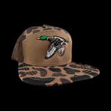 803 Lost Duck Oldscool Chocolate Camo 7 Panel Flatbill Hat