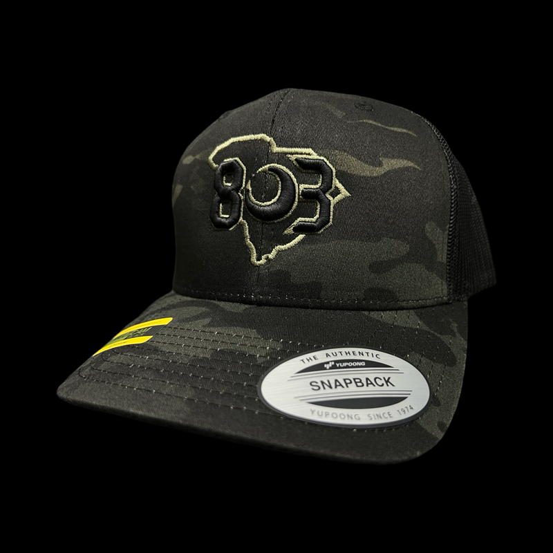 803 GEN II Black Camo Trucker Hat