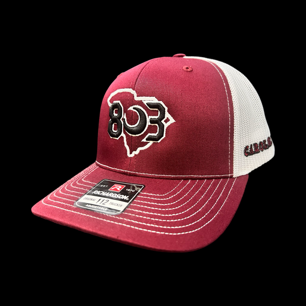 Richardson 803 Carolina Garnet White 2nd Gen Trucker Hat