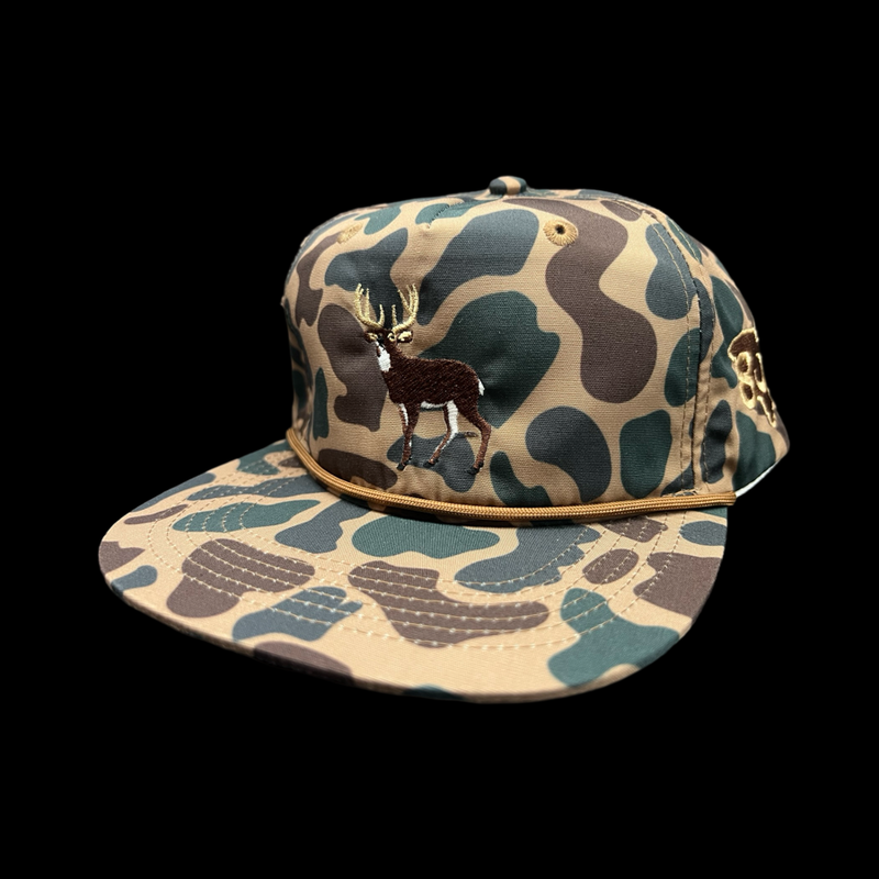 803 Lost Deer Oldscool Chocolate Relaxed Flatbill Hat