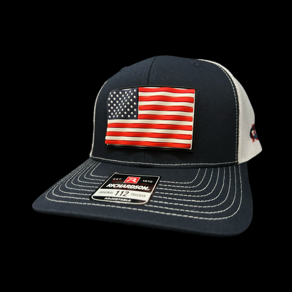 Richardson 112 3D Old Glory Waving Performance Trucker Hat