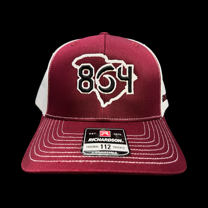 864 Richardson Carolina Garnet White 2nd Generation Trucker Hat