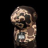 843 Richardson Bark Brown Duck Camo Blackout Performance PVC Patch Lowcountry Trucker