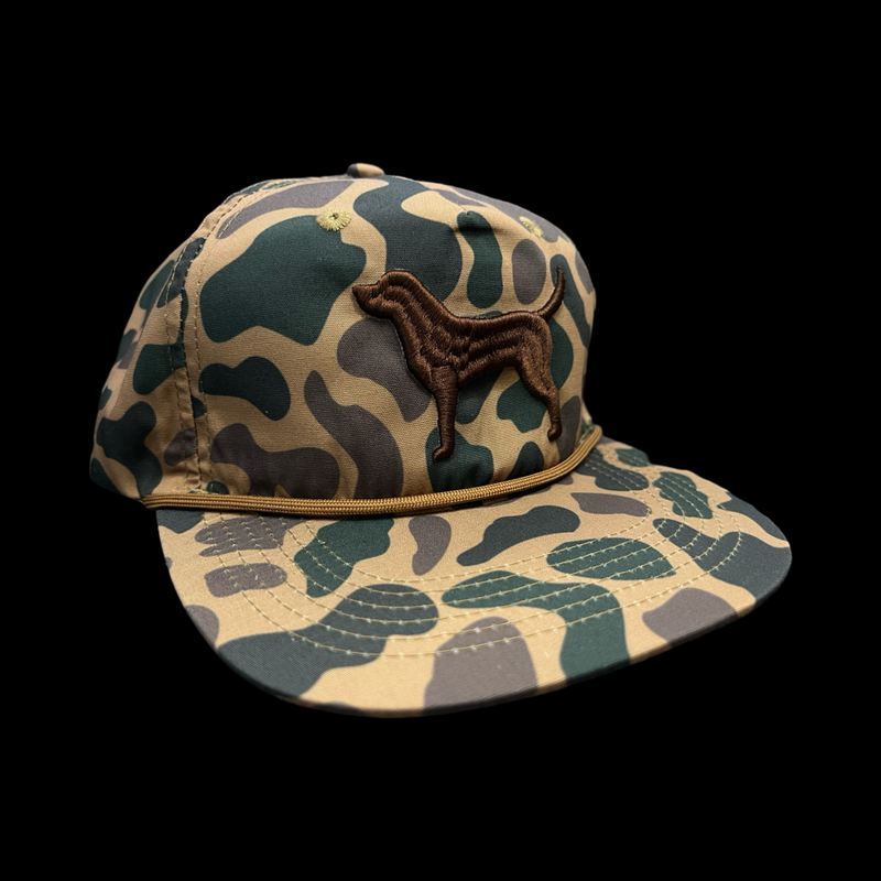 803 Lost Dog Oldscool Camo Relaxed Rope Flatbill Hat