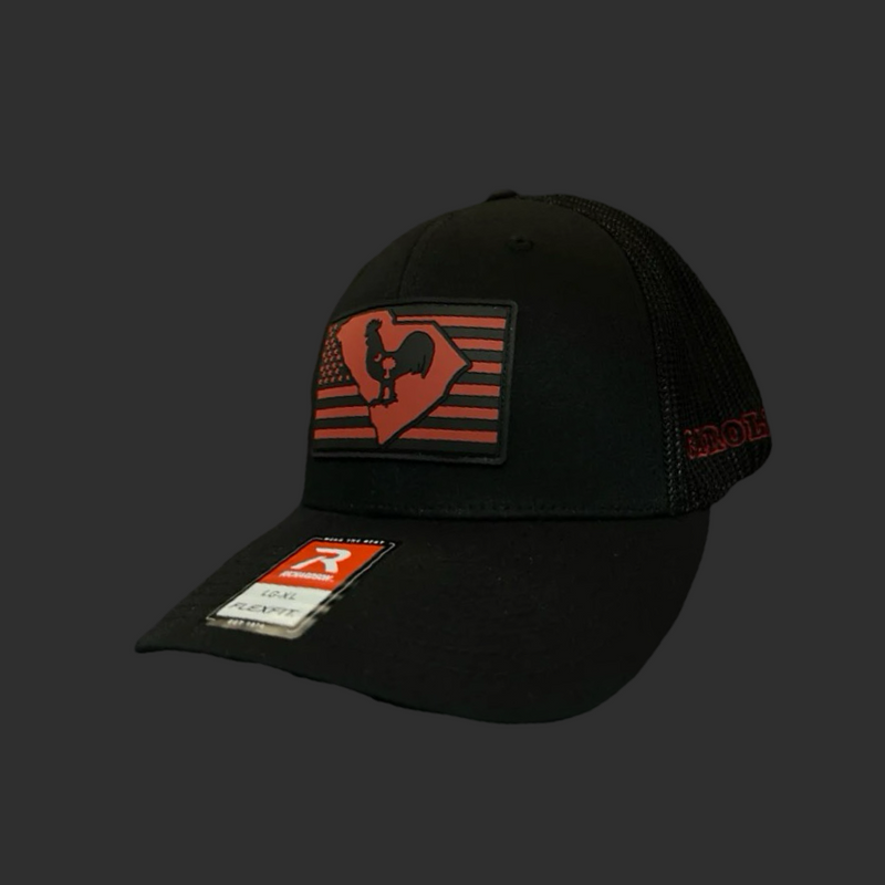 Richardson 110 Fitted Hometown Rooster Black Performance Hat