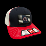 Richardson 173 Hometown Georgia Baseball Red Navy Performance Fitted Sportmesh Hat