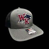 White Knoll Timberwolves 803 Special Edition 3D Charcoal Black Trucker Hat