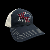 White Knoll Timberwolves 803 Special Edition 3D Navy White Relaxed Trucker Hat