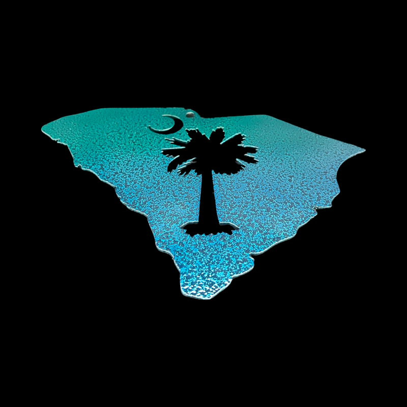 11” Palmetto Moon Teal and Black Carolina Wall Decor