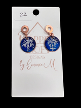 Palmetto Moon Copper Resin Earrings