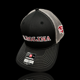 803 Richardson 112 Snapback Carolina Black Steel Trucker Hat