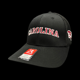 803 Richardson 110 Fitted Carolina Black Widow Flexfit Trucker Hat