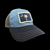 Richardson Palmetto Moon Navy Light Blue Patch Trucker Hat