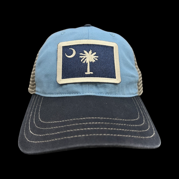 Richardson Palmetto Moon Navy Light Blue Patch Trucker Hat