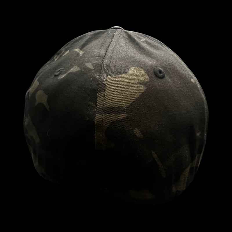 803 America Flexfit Black Camo Fitted Cotton Military Hat