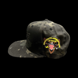 803 America Veterans Black Camo Flatbill Hat