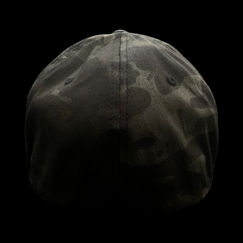 843 Lowcountry Flexfit Black Camo Cotton Hat