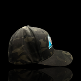 843 Lowcountry Flexfit Black Camo Cotton Hat