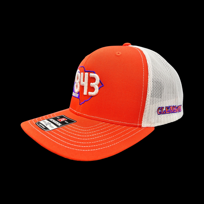 Richardson 843 Clemson Lowcountry Orange White Trucker