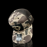 803 Richardson Performance Bark Brown Duck Camo Black PVC Patch Trucker Hat