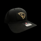 803 Richardson Blackout Duck Camo Performance Trucker Hat