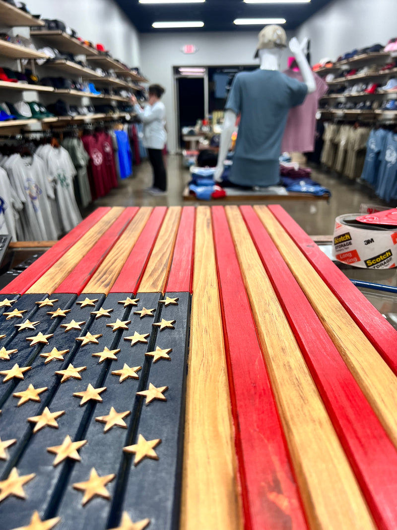 Wooden Flag USA