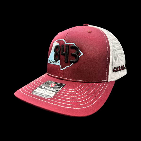 Richardson 843 Lowcountry Carolina Garnet White Trucker