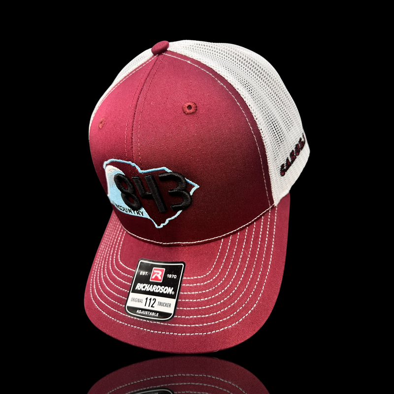 Richardson 843 Lowcountry Carolina Garnet White Trucker