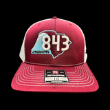 Richardson 843 Lowcountry Carolina Garnet White Trucker