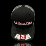 803 Richardson 172 Fitted Carolina R-Active Black Steel Flexfit Hat