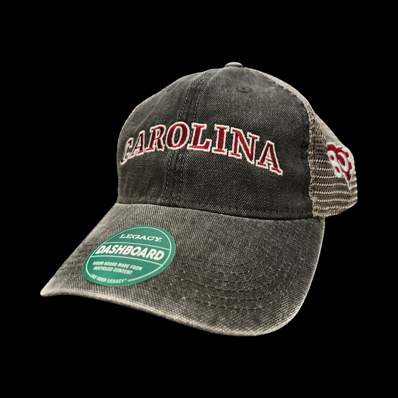 Legacy Vintage Carolina Low Profile Relaxed Black Steel Trucker Hat