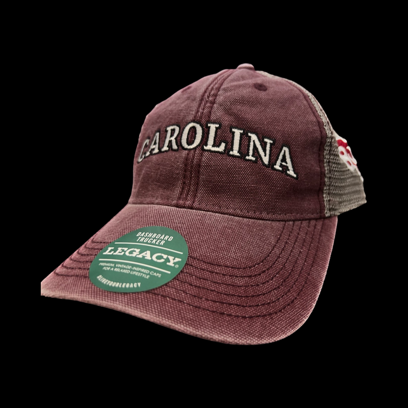 Legacy Vintage Carolina Low Profile Relaxed Garnet Trucker Hat