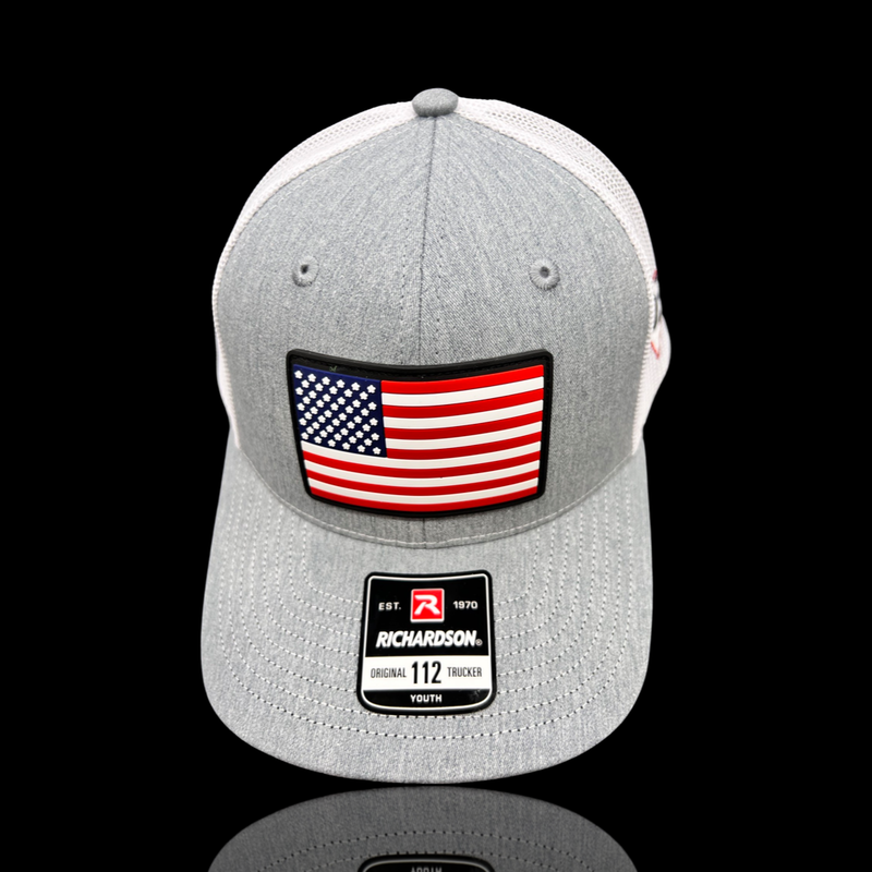 Richardson Youth Old Glory RWB Performance PVC Patch Trucker Hat