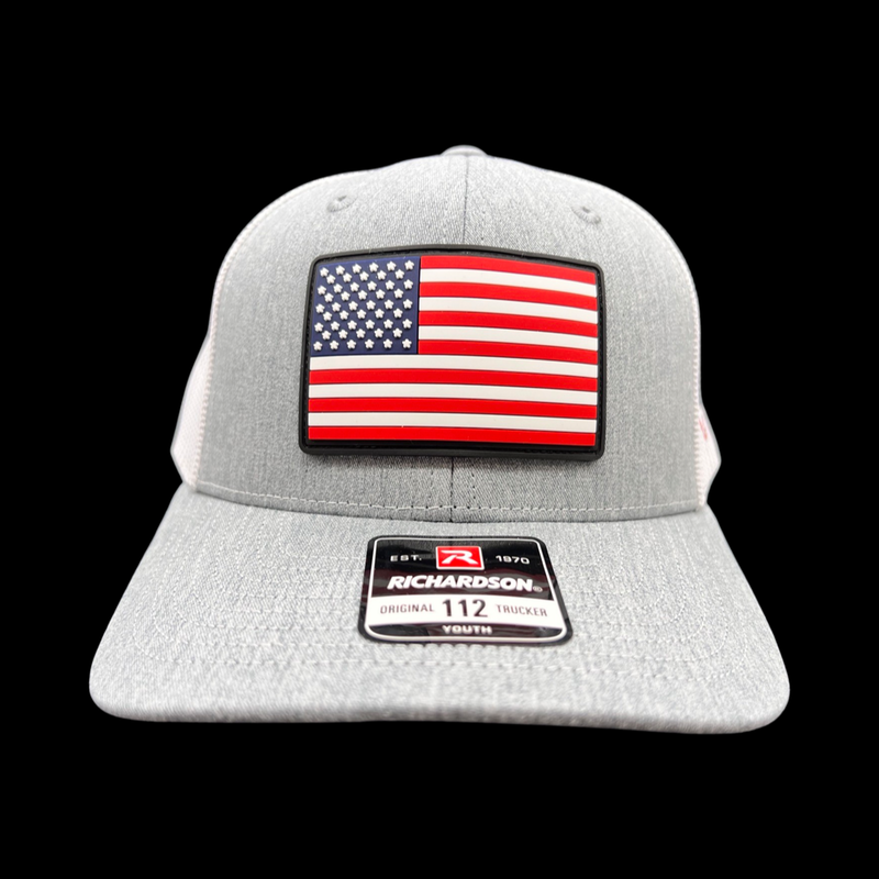 Richardson Youth Old Glory RWB Performance PVC Patch Trucker Hat