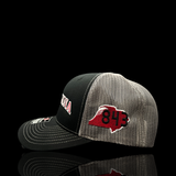 843 Richardson 112 Snapback Carolina Black Steel Trucker Hat