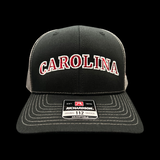 843 Richardson 112 Snapback Carolina Black Steel Trucker Hat